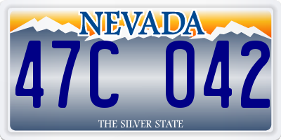 NV license plate 47C042