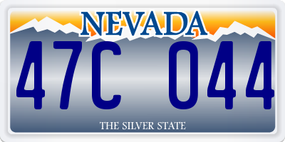 NV license plate 47C044