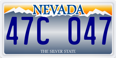 NV license plate 47C047