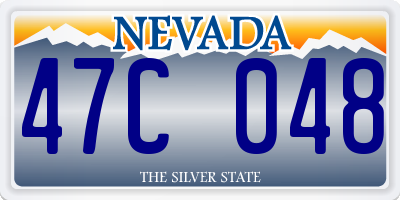NV license plate 47C048