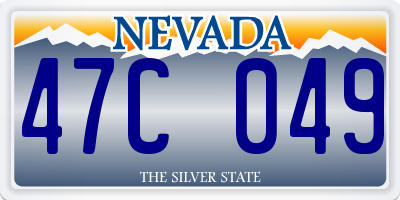 NV license plate 47C049