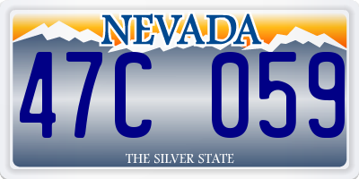 NV license plate 47C059