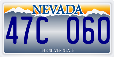 NV license plate 47C060