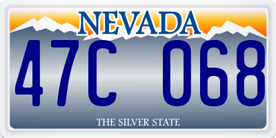 NV license plate 47C068