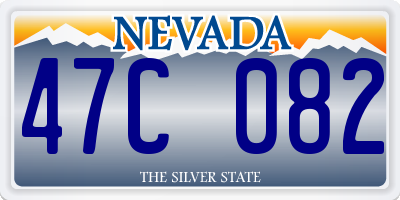 NV license plate 47C082