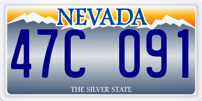 NV license plate 47C091