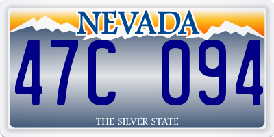 NV license plate 47C094