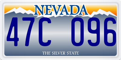 NV license plate 47C096