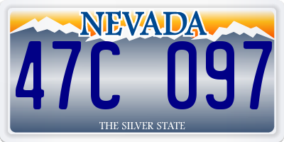 NV license plate 47C097