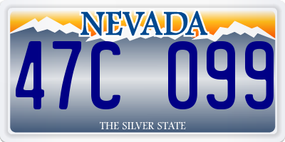NV license plate 47C099