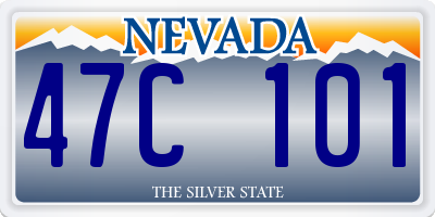 NV license plate 47C101