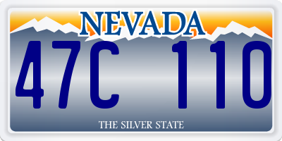 NV license plate 47C110