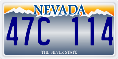 NV license plate 47C114