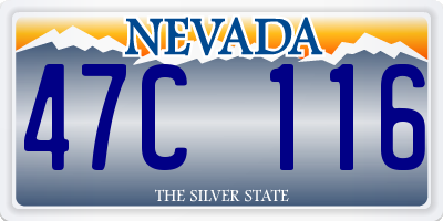 NV license plate 47C116