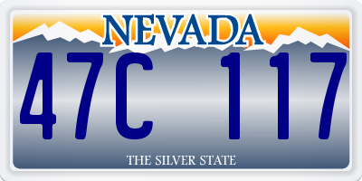 NV license plate 47C117