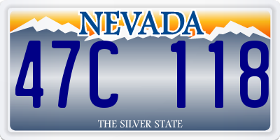 NV license plate 47C118