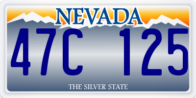 NV license plate 47C125