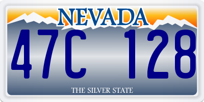 NV license plate 47C128