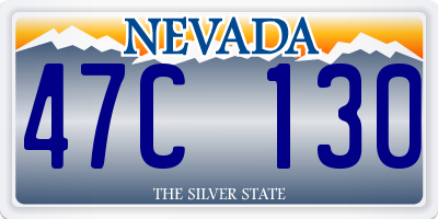 NV license plate 47C130