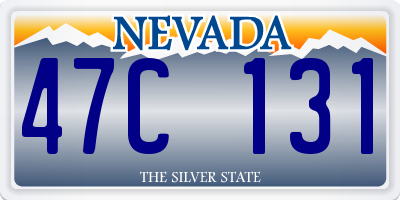 NV license plate 47C131