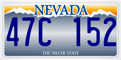 NV license plate 47C152