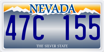 NV license plate 47C155