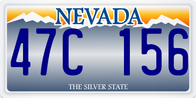 NV license plate 47C156