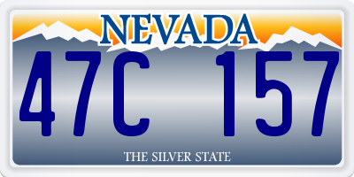 NV license plate 47C157
