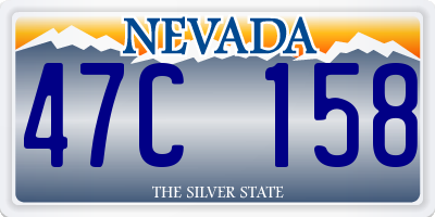 NV license plate 47C158
