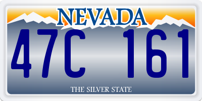 NV license plate 47C161