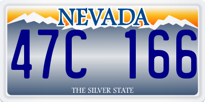 NV license plate 47C166