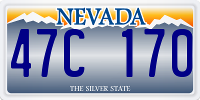 NV license plate 47C170