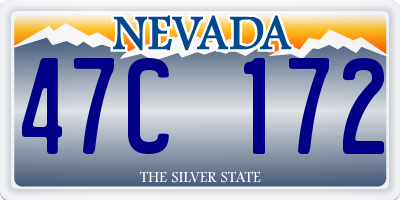 NV license plate 47C172