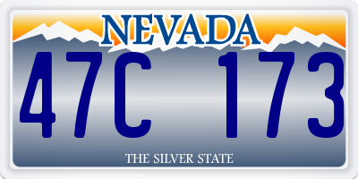 NV license plate 47C173
