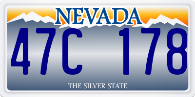 NV license plate 47C178