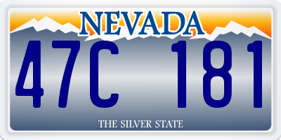 NV license plate 47C181