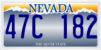 NV license plate 47C182