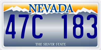 NV license plate 47C183