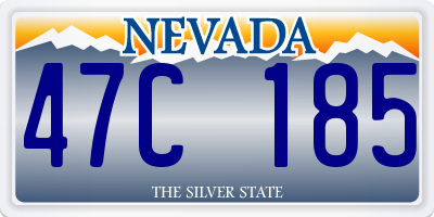 NV license plate 47C185