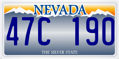 NV license plate 47C190