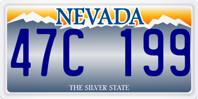 NV license plate 47C199
