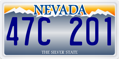 NV license plate 47C201