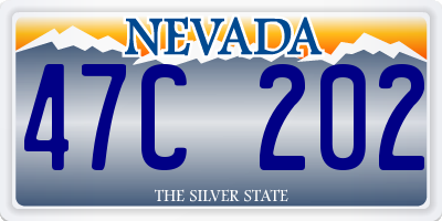 NV license plate 47C202