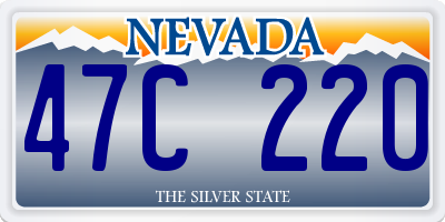 NV license plate 47C220