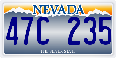 NV license plate 47C235