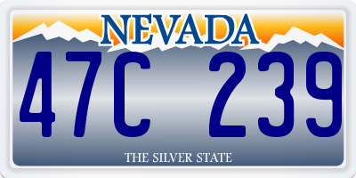 NV license plate 47C239
