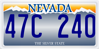 NV license plate 47C240