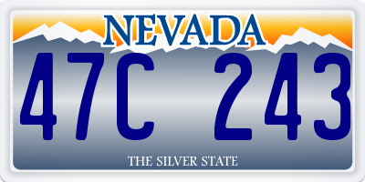 NV license plate 47C243