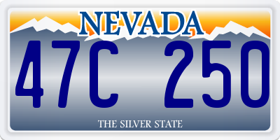 NV license plate 47C250