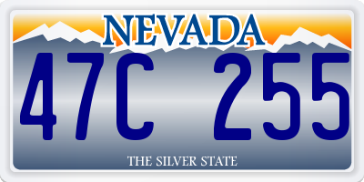 NV license plate 47C255